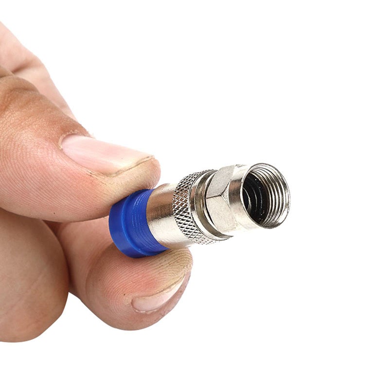 TLS.Eagle RG6 Compression F Type Straight Antenna Cable Connector Coax Adapter Pack of 20 - Image 5